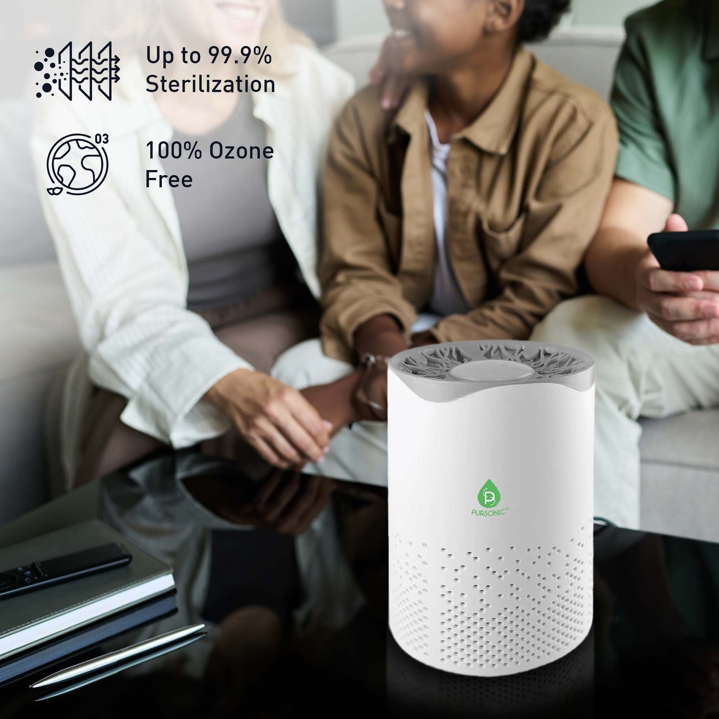 Pursonic Fresh Air & Aromatherapy Bundle – True HEPA Air Purifier & Essential Oil Diffuser-2