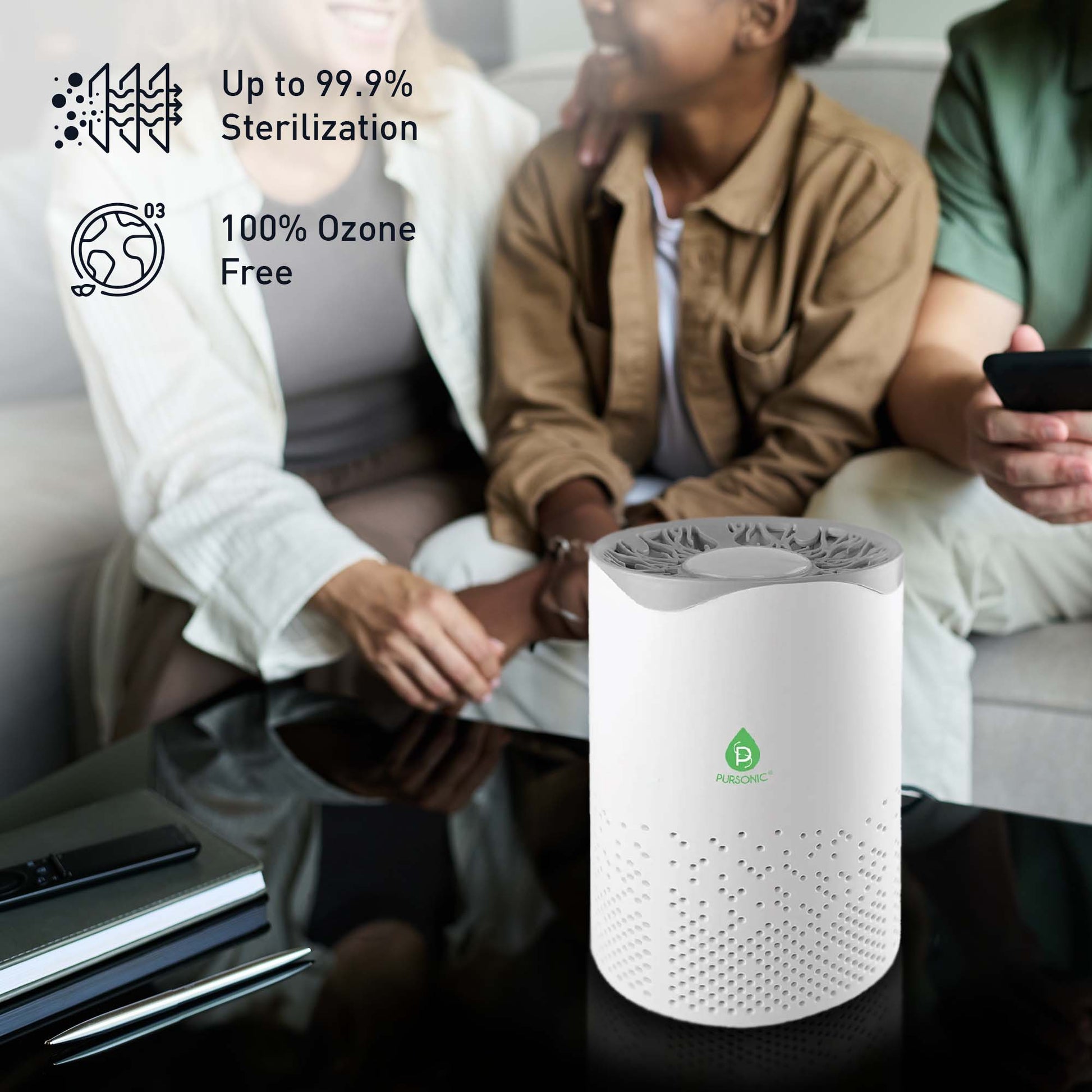 Pursonic Fresh Air & Aromatherapy Bundle – True HEPA Air Purifier & Essential Oil Diffuser-2