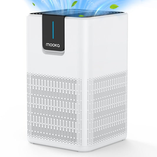 MOOKA Air Purifiers for Home Large Room Up to 1250 Ft², H13 HEPA Air Purifier for Pets Dust Odor Smoke, Aromatherapy Function, Air Cleaner with 15dB Quiet Sleep Mode for Bedroom Office Living Room-0